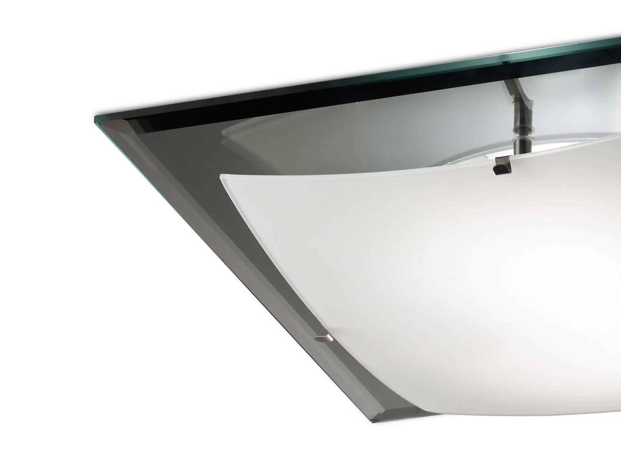 Brooklyn Glass Round Flush Ceiling 42cm 3 Light Polished Chrome D0016  Deco Brooklyn